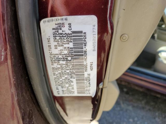 4T1BF28B63U288558 - 2003 TOYOTA AVALON XL BURGUNDY photo 12