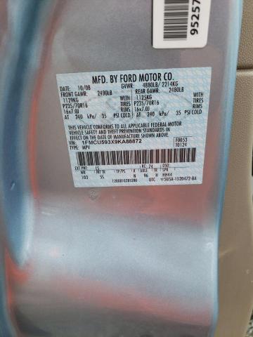 1FMCU593X9KA88872 - 2009 FORD ESCAPE HYBRID BLUE photo 13