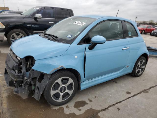 3C3CFFGE6HT621035 - 2017 FIAT 500 ELECTRIC BLUE photo 1