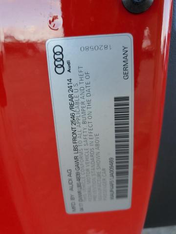 WAUP4AF51JA009469 - 2018 AUDI S5 PREMIUM PLUS RED photo 12