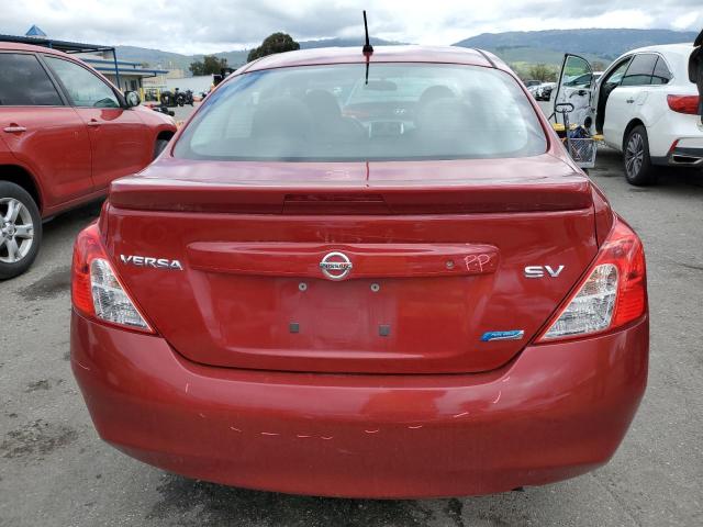 3N1CN7AP5EL817397 - 2014 NISSAN VERSA S RED photo 6