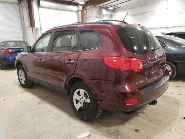 5NMSG73D79H276104 - 2009 HYUNDAI SANTA FE GLS BURGUNDY photo 2