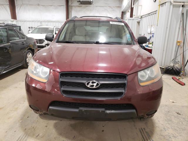 5NMSG73D79H276104 - 2009 HYUNDAI SANTA FE GLS BURGUNDY photo 5