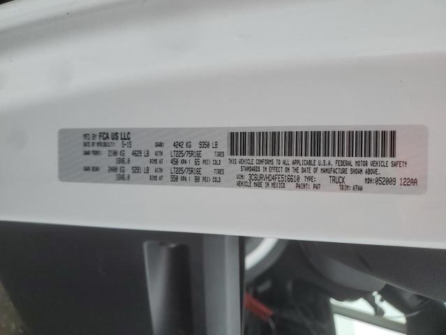 3C6URVHD4FE516610 - 2015 RAM PROMASTER 3500 HIGH თეთრი ფოტო 13