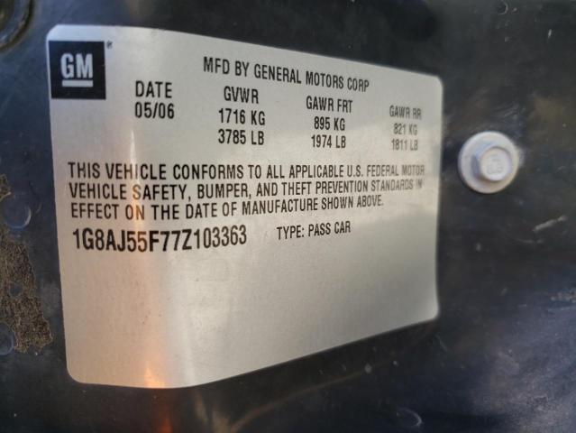 1G8AJ55F77Z103363 - 2007 SATURN ION LEVEL 2 GRAY photo 13