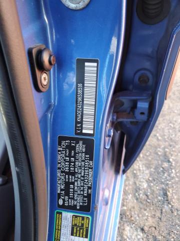 KNADE243296538516 - 2009 KIA RIO 5 SX BLUE photo 12