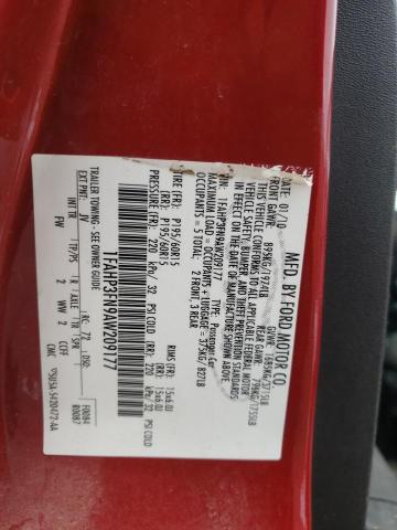 1FAHP3FN9AW209177 - 2010 FORD FOCUS SE RED photo 12