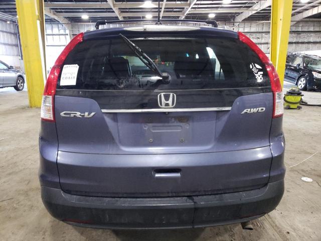 5J6RM4H77EL063276 - 2014 HONDA CR-V EXL BLUE photo 6