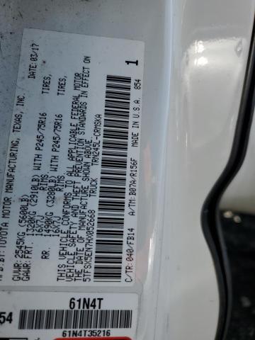 5TFSX5EN7HX052668 - 2017 TOYOTA TACOMA ACCESS CAB თეთრი ფოტო 12