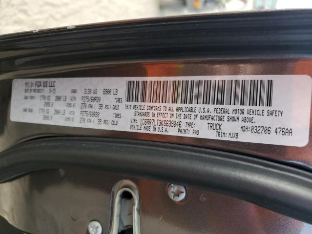 1C6RR7LT3KS639046 - 2019 RAM 1500 CLASS SLT ნაცრისფერი ფოტო 12