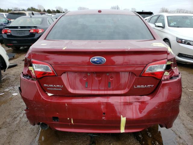 4S3BNBJ65F3034693 - 2015 SUBARU LEGACY 2.5I LIMITED RED photo 6