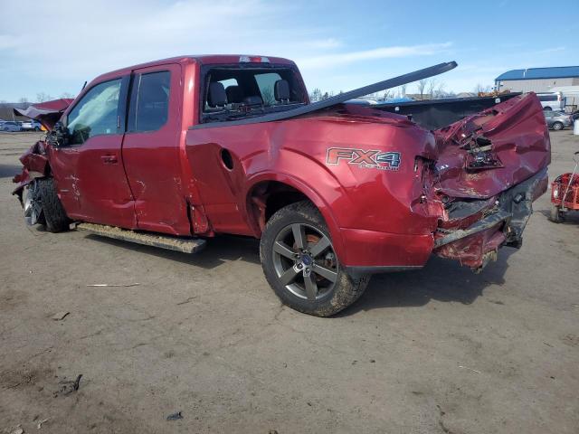 1FTEX1EP1GFB80433 - 2016 FORD F150 SUPER CAB RED photo 2