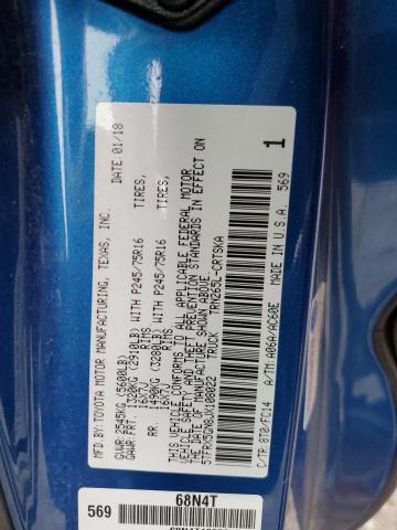 5TFRX5GN8JX108022 - 2018 TOYOTA TACOMA ACCESS CAB Көк фото 12