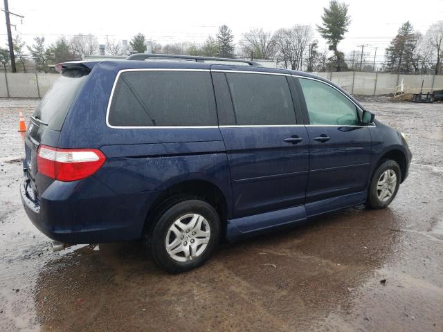 5FNRL38427B065094 - 2007 HONDA ODYSSEY EX BLUE photo 3