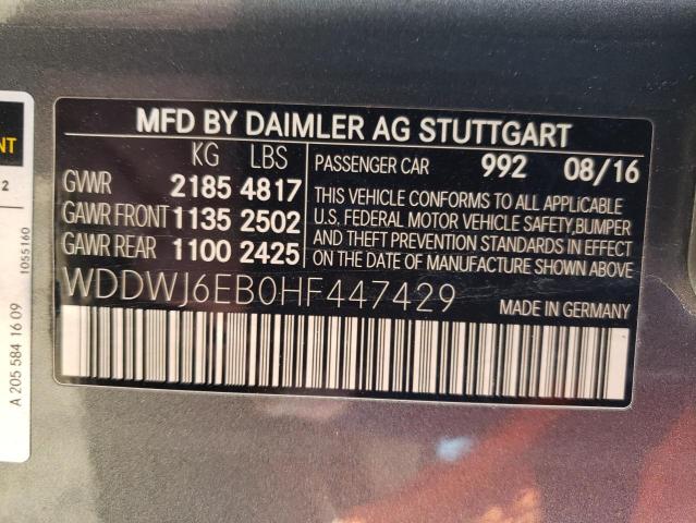 WDDWJ6EB0HF447429 - 2017 MERCEDES-BENZ C 43 4MATIC AMG GRAY photo 13