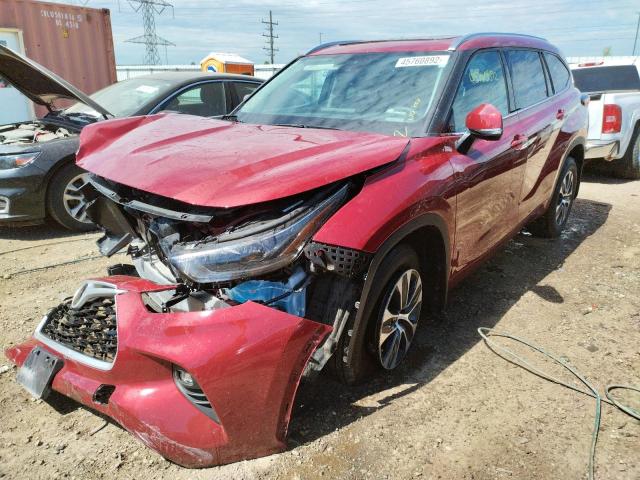 5TDHZRBH5MS116376 - 2021 TOYOTA HIGHLANDER XLE Qırmızı foto 2