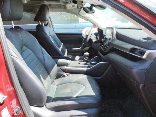 5TDHZRBH5MS116376 - 2021 TOYOTA HIGHLANDER XLE Qırmızı foto 5