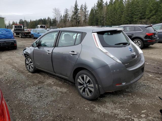 1N4AZ0CP7FC324773 - 2015 NISSAN LEAF S GRAY photo 2