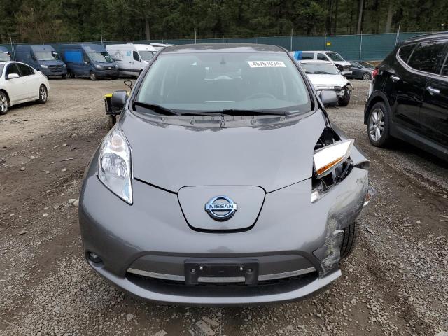 1N4AZ0CP7FC324773 - 2015 NISSAN LEAF S GRAY photo 5