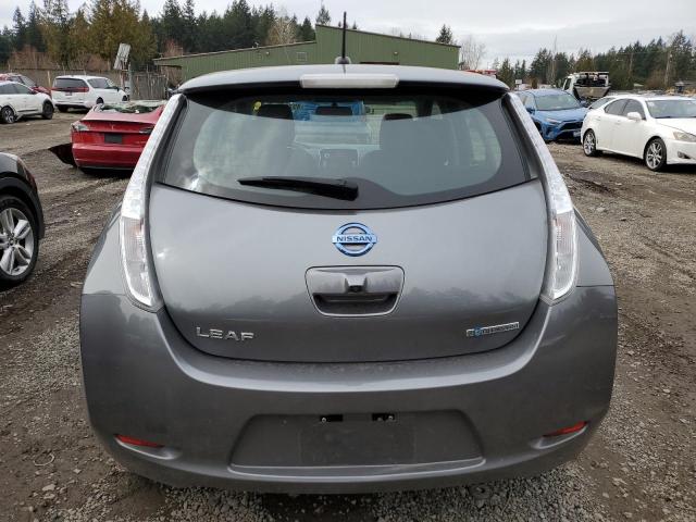 1N4AZ0CP7FC324773 - 2015 NISSAN LEAF S GRAY photo 6