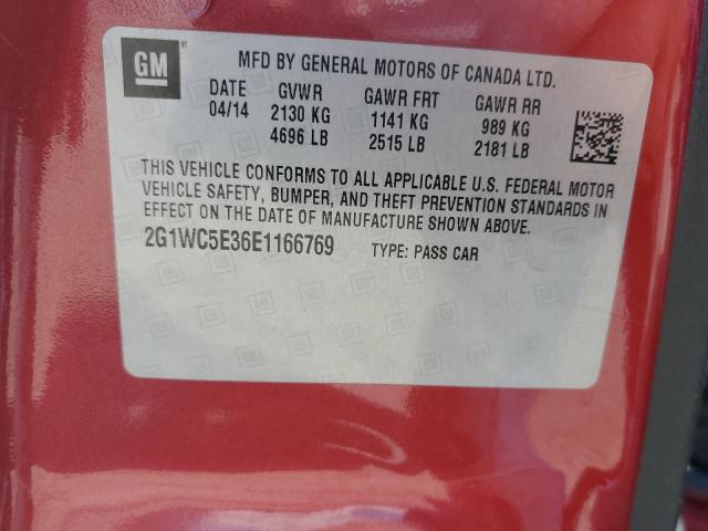 2G1WC5E36E1166769 - 2014 CHEVROLET IMPALA LIM LTZ RED photo 12