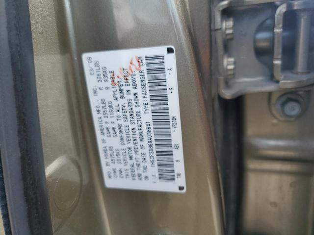 1HGCP36869A038641 - 2009 HONDA ACCORD EXL GOLD photo 13