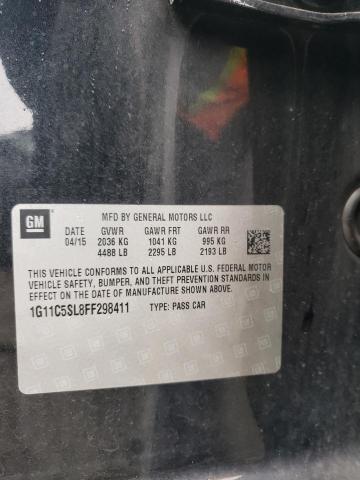 1G11C5SL8FF298411 - 2015 CHEVROLET MALIBU 1LT 黑色 照片 12