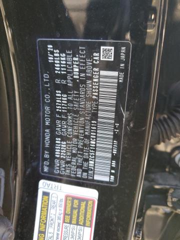 JHMZC5F16MC001619 - 2021 HONDA CLARITY BLACK photo 13