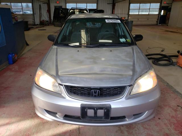 2HGES16374H638854 - 2004 HONDA CIVIC DX VP SILVER photo 5
