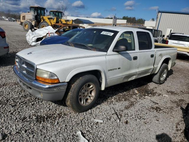 1B7HL48N22S622804 - 2002 DODGE DAKOTA QUAD SLT WHITE photo 1