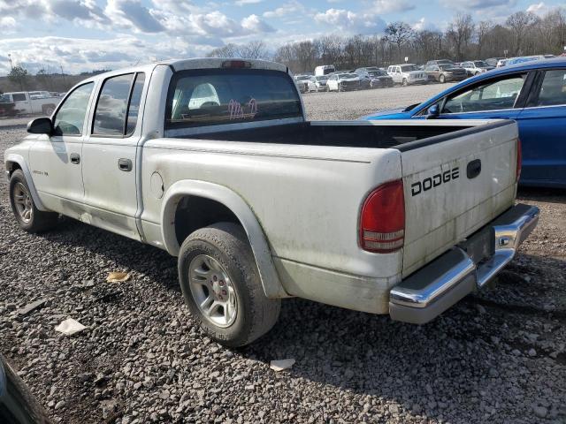 1B7HL48N22S622804 - 2002 DODGE DAKOTA QUAD SLT WHITE photo 2