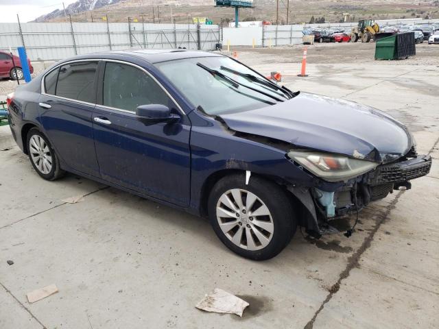 1HGCR2F71EA213562 - 2014 HONDA ACCORD EX BLUE photo 4