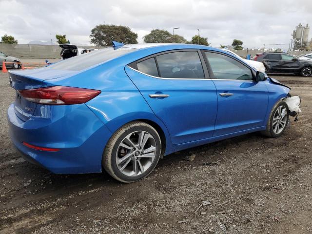 KMHD84LF4HU128064 - 2017 HYUNDAI ELANTRA SE BLUE photo 3