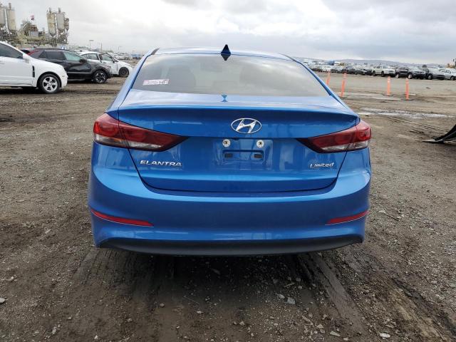 KMHD84LF4HU128064 - 2017 HYUNDAI ELANTRA SE BLUE photo 6