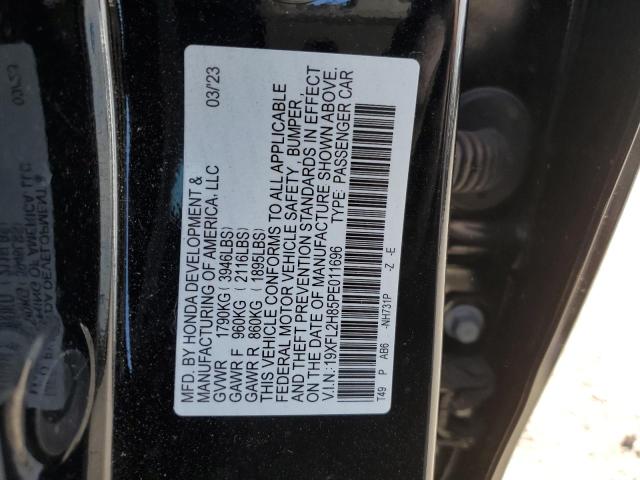 19XFL2H85PE011696 - 2023 HONDA CIVIC SPORT BLACK photo 12