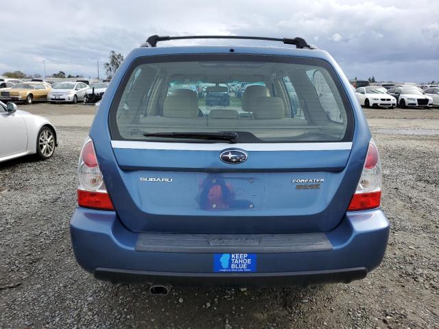 JF1SG63628H720751 - 2008 SUBARU FORESTER 2.5X BLUE photo 6