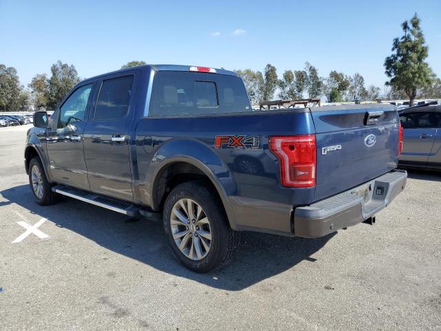 1FTEW1EG5GKE25745 - 2016 FORD F150 SUPERCREW BLUE photo 2