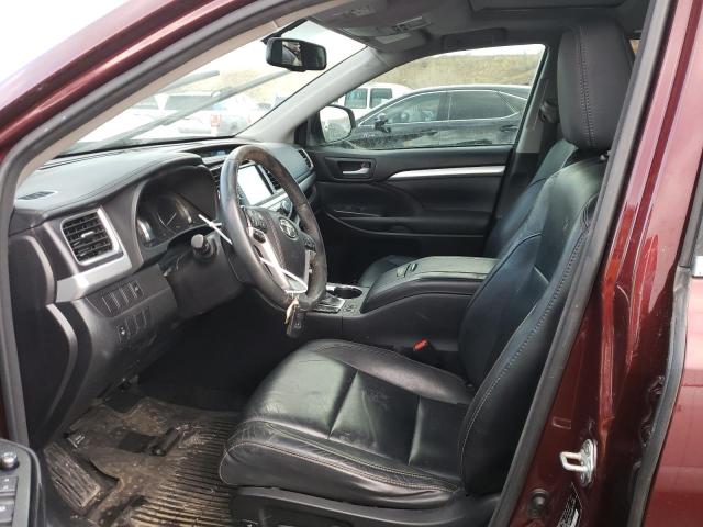 5TDJKRFH2FS213344 - 2015 TOYOTA HIGHLANDER XLE BURGUNDY photo 7