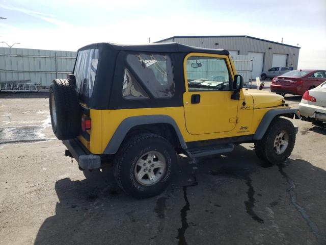 1J4FA49S56P718351 - 2006 JEEP WRANGLER / SPORT YELLOW photo 3