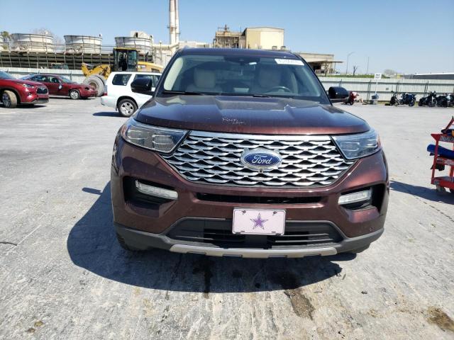 1FM5K8HC7LGA07354 - 2020 FORD EXPLORER PLATINUM MAROON photo 5