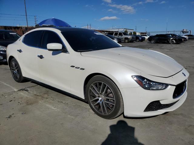 ZAM57XSA0F1146218 - 2015 MASERATI GHIBLI WHITE photo 4