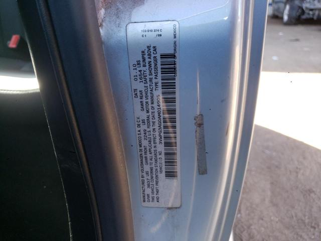 3VWPG3AG0AM014905 - 2010 VOLKSWAGEN NEW BEETLE SILVER photo 12