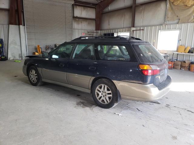 4S3BH6653Y7630802 - 2000 SUBARU LEGACY OUTBACK BLUE photo 2