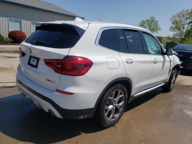 5UXTY5C06M9E47885 - 2021 BMW X3 XDRIVE30I WHITE photo 4