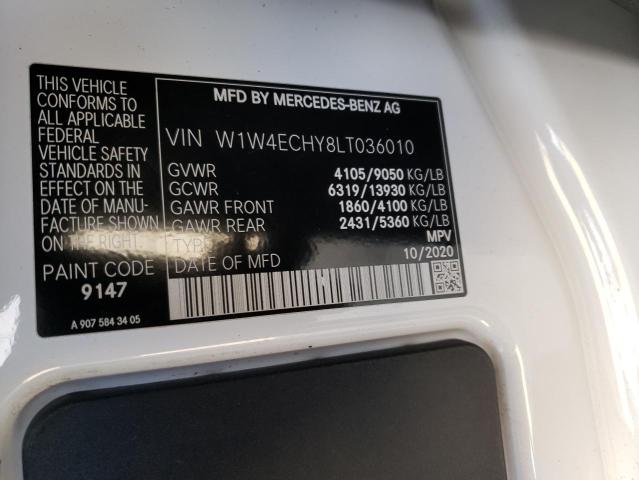 W1W4ECHY8LT036010 - 2020 MERCEDES-BENZ SPRINTER 2500 WHITE photo 14