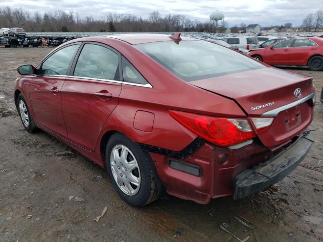 5NPEB4AC0CH486025 - 2012 HYUNDAI SONATA GLS BURGUNDY photo 2