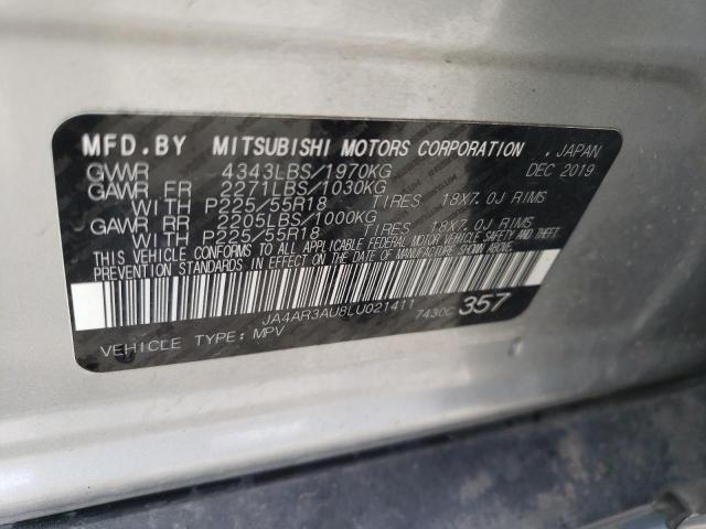 JA4AR3AU8LU021411 - 2020 MITSUBISHI OUTLANDER ES Gümüş foto 12