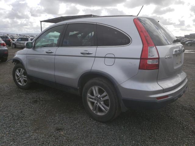 JHLRE3H70AC007609 - 2010 HONDA CR-V EXL SILVER photo 2