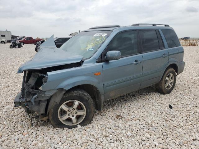 5FNYF28717B043742 - 2007 HONDA PILOT EXL BLUE photo 1