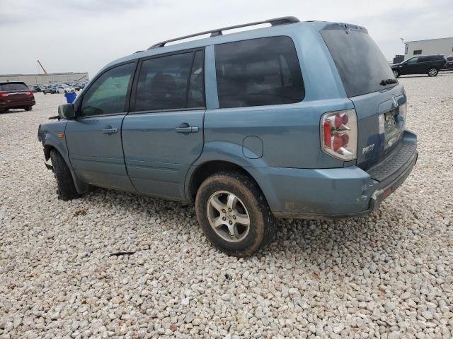 5FNYF28717B043742 - 2007 HONDA PILOT EXL BLUE photo 2